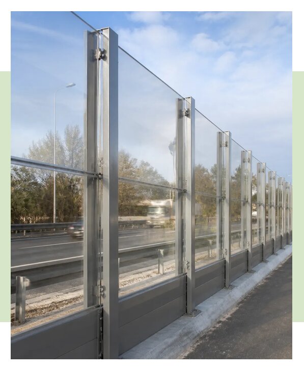 Прозрачные шумозащитные экраны в Лесне по цене от 8836 р. | ЗаборЭксеперт-Лсн